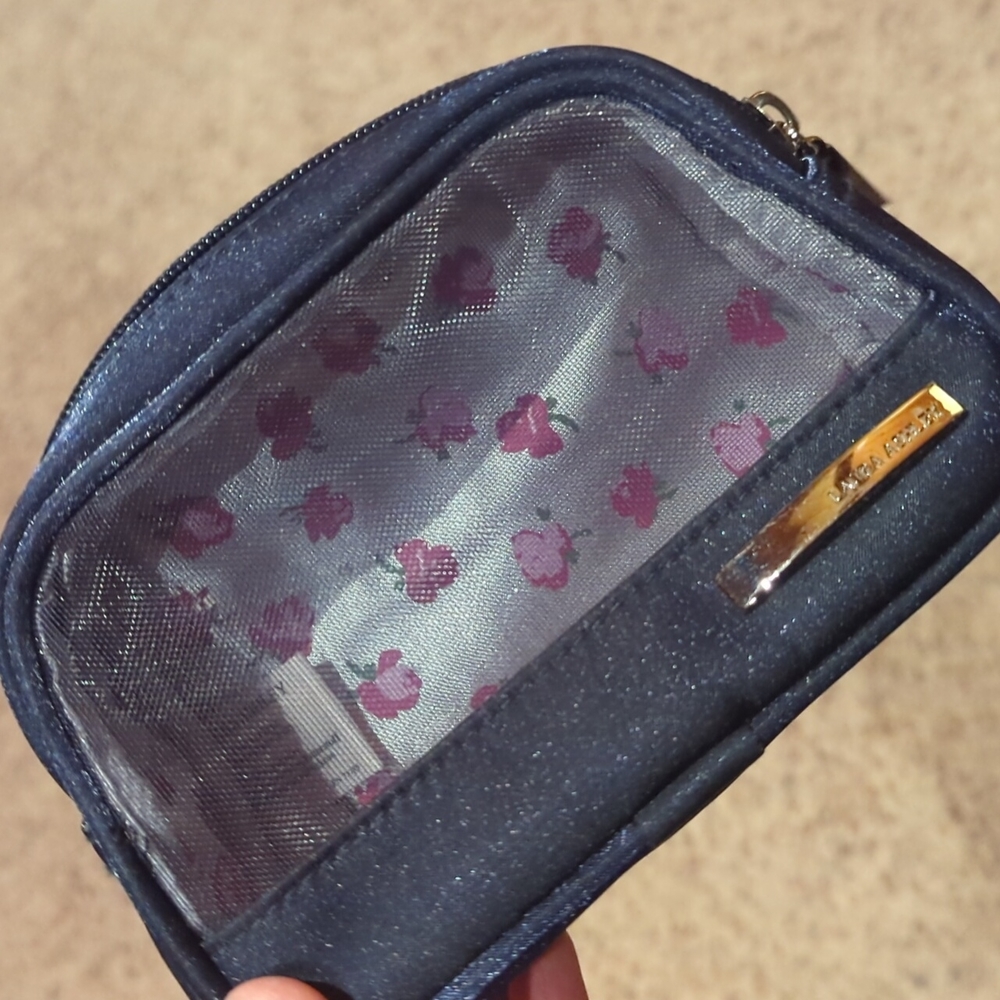 Darling Laura Ashley Mixed Media Cosmetic Bag.